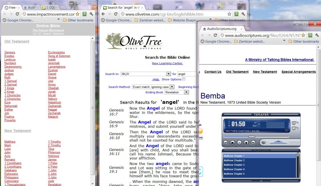 Three browser windows - kitweonline