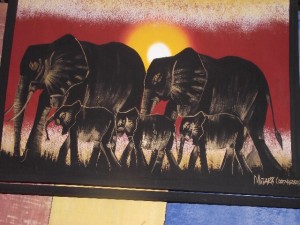 Elephant paintings 38 - Chisokone market - Kitwe