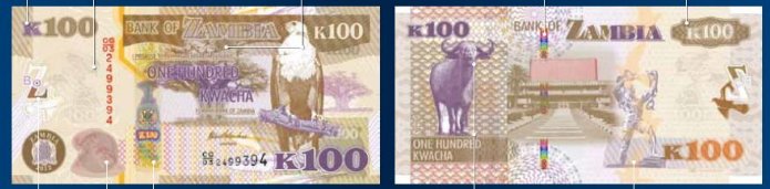 K100 - Zambian currency