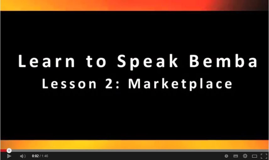 Learn to Speak Bemba: At the Market Place - Video