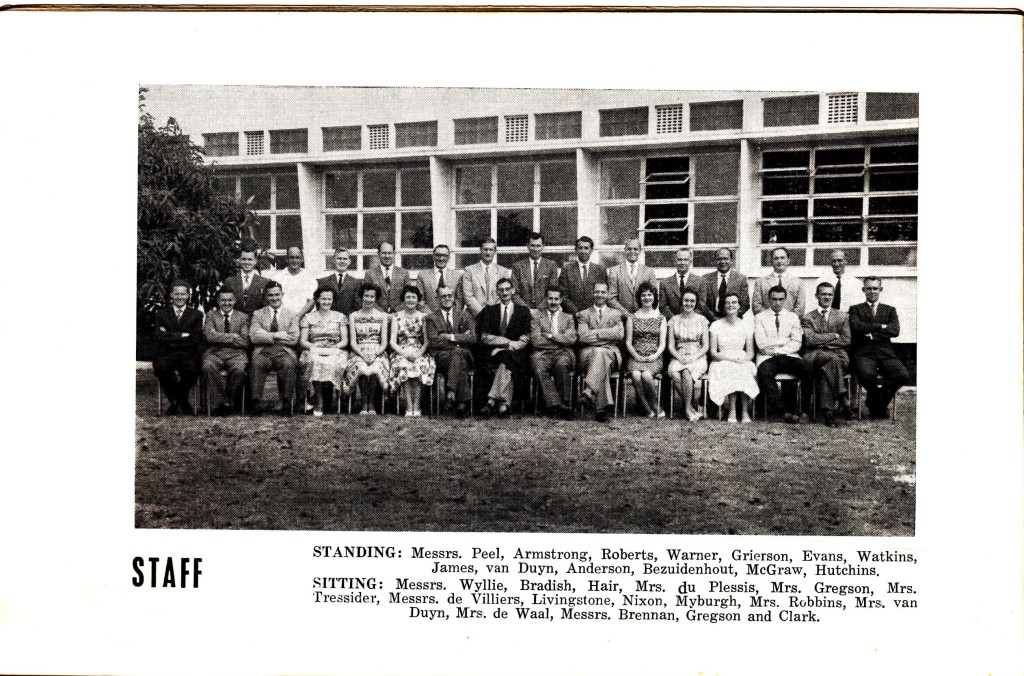 Staff - Kitwe Boys High School - 1964