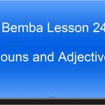 Bemba Lesson 24_Nouns and Adjectives