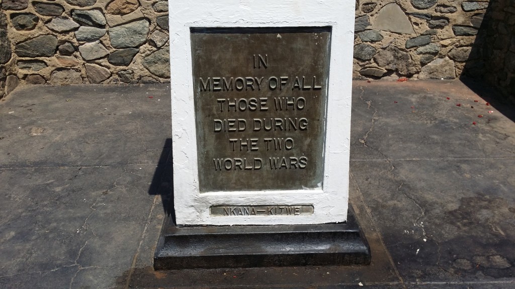 Kitwe - In Memory of All Those Who Died During the Two World Wars