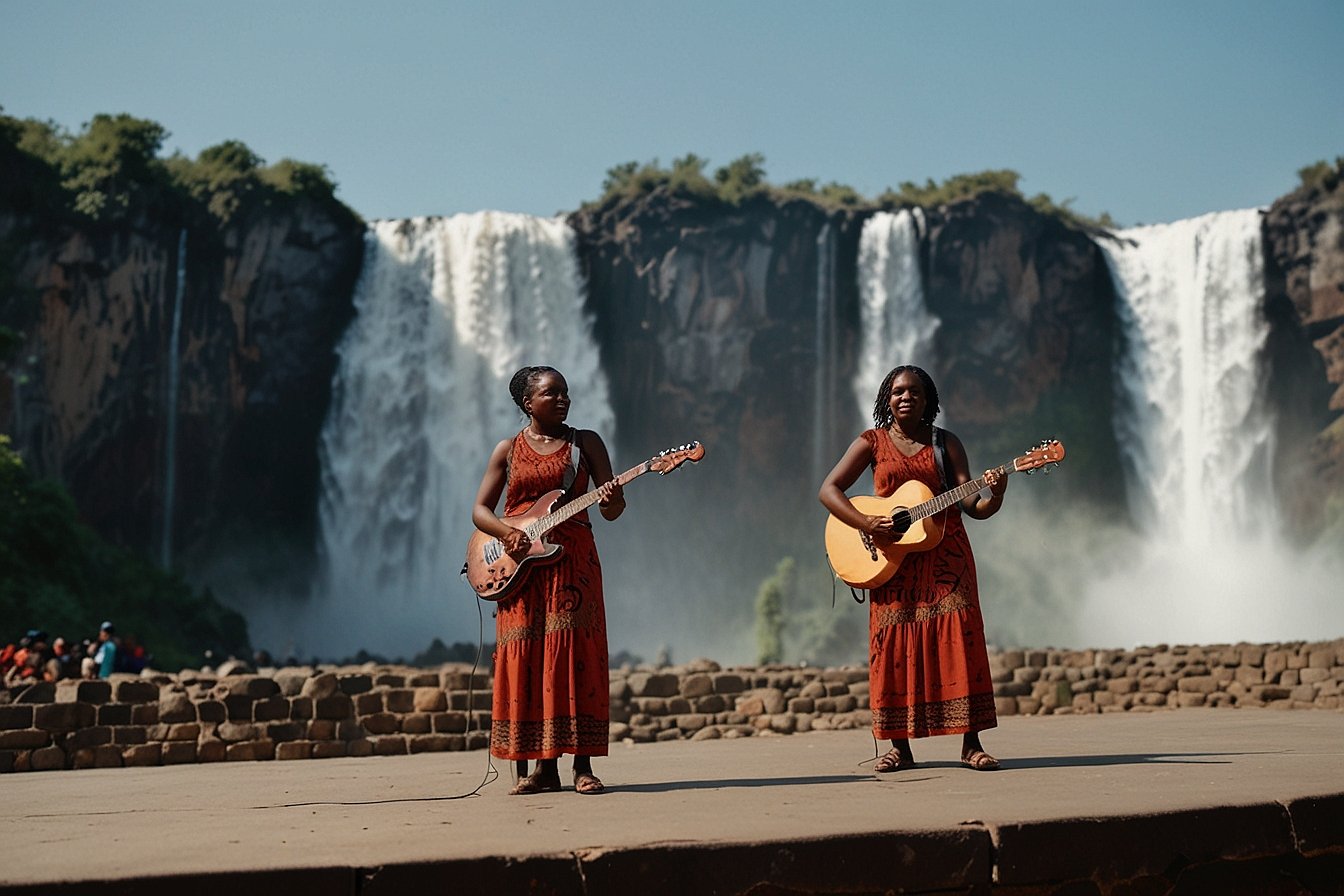 Playing at Victoria Falls