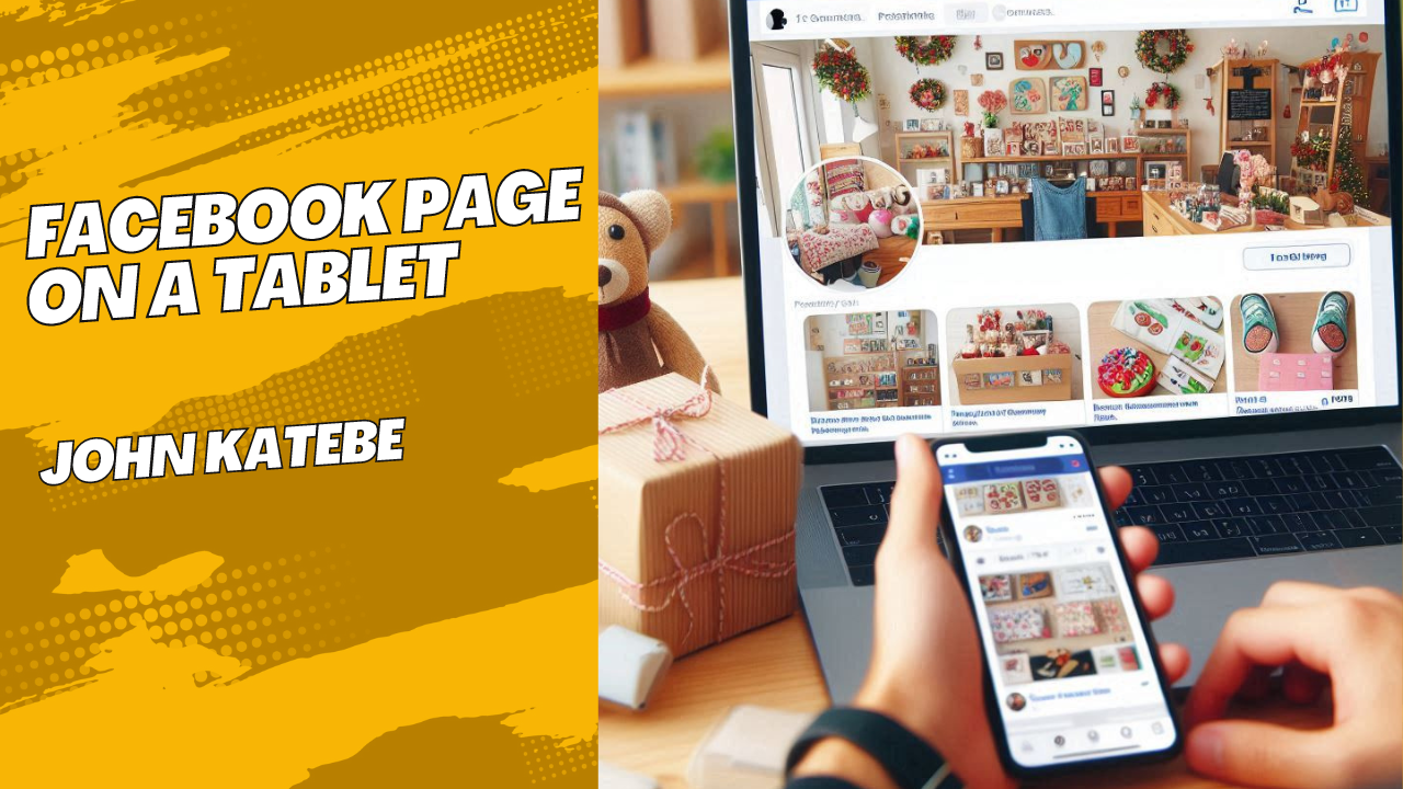 Facebook page on a tablet