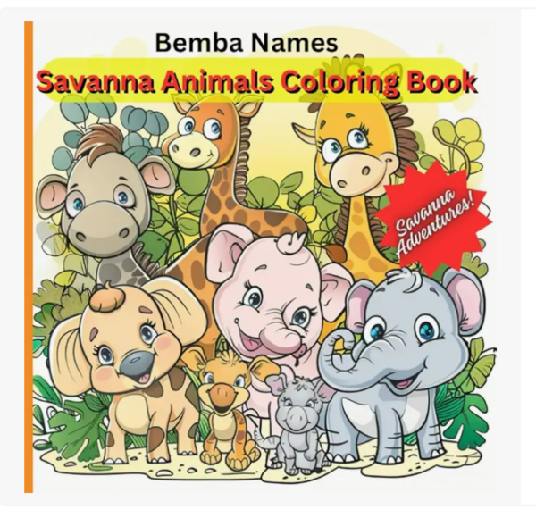 Savanna Animals Coloring Book